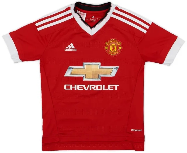 adidas 2015-16 Manchester United Home Shirt - 8/10 - (S.Boys)