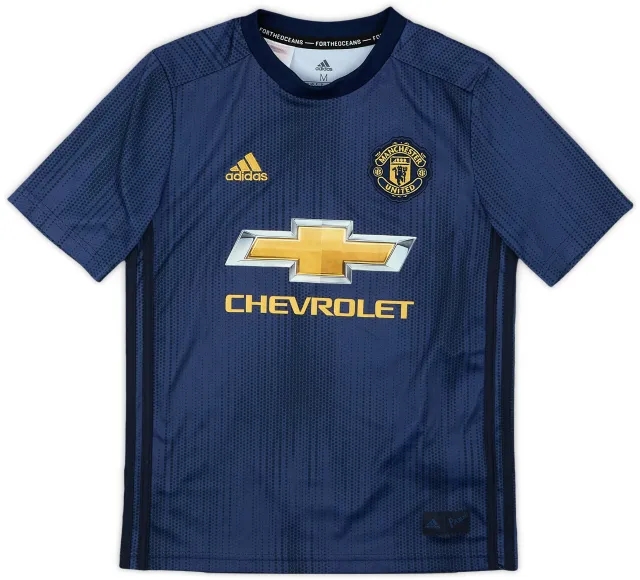 adidas 2018-19 Manchester United Third Shirt - 9/10 - (M.Boys)