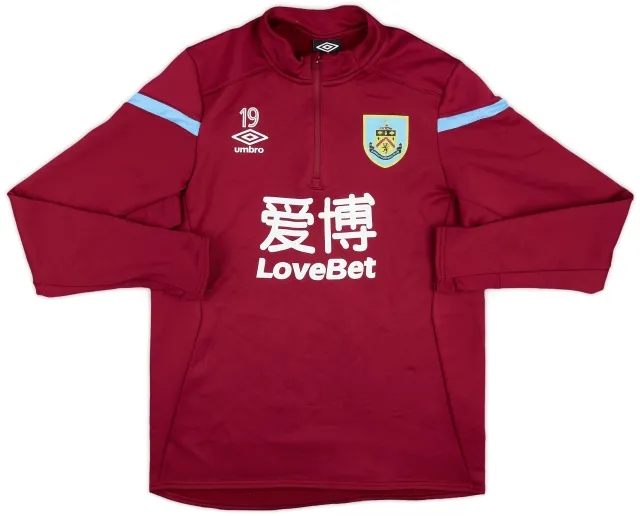 2019-20 Burnley Player Issue Umbro 1/4 Zip Drill Top #19 - 7/10 - (M)
