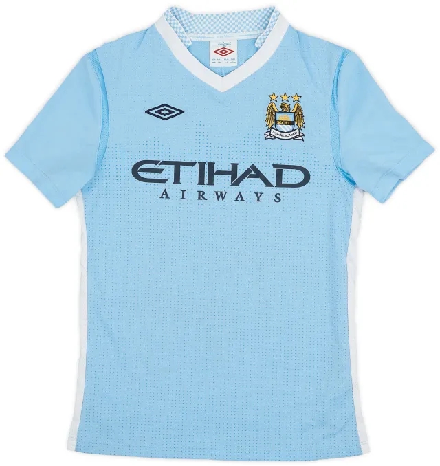 Umbro 2011-12 Manchester City Home Shirt - 6/10 - (M.Boys)