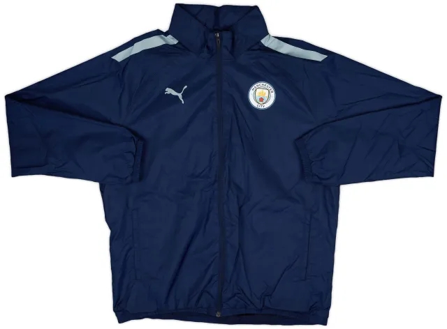 2021-22 Manchester City Puma Hooded Rain Jacket - 8/10 - (XL)