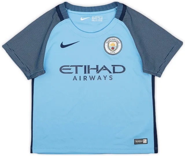 Nike 2016-17 Manchester City Home Shirt - 9/10 - (3-4 Years)