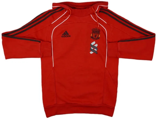 2010-11 Liverpool adidas Hooded Sweat Top - 8/10 - (S/M)