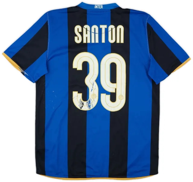 Nike 2008-09 Inter Milan Home Shirt Santon #39 - 5/10 - (M)