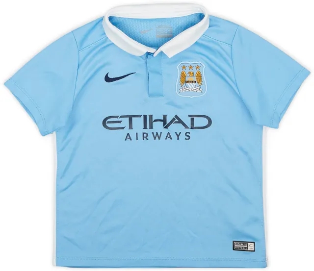 Nike 2015-16 Manchester City Home Shirt - 6/10 - (4-5 Years)