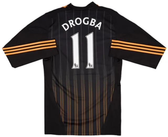 adidas 2010-11 Chelsea Player Issue TechFit Away L/S Shirt Drogba #11 - 8/10 - (XL)