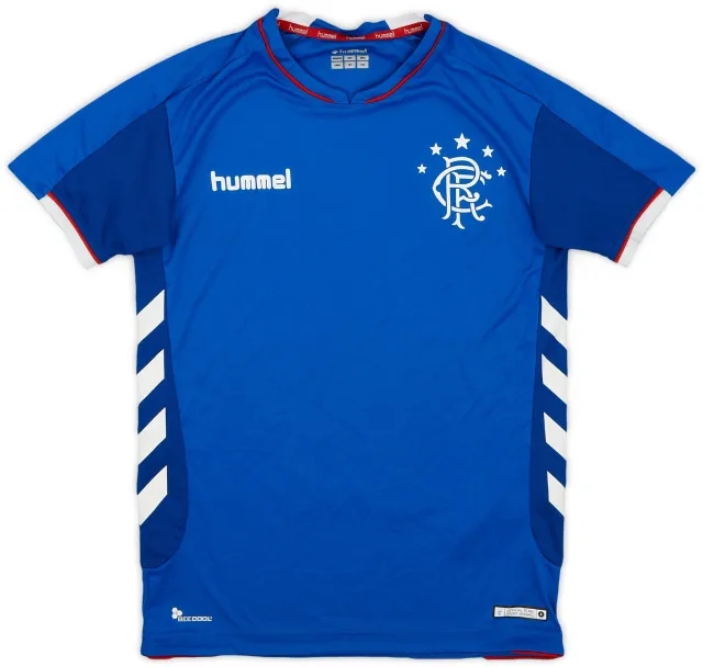 Hummel 2018-19 Rangers Home Shirt - 9/10 - (XXL.Boys)