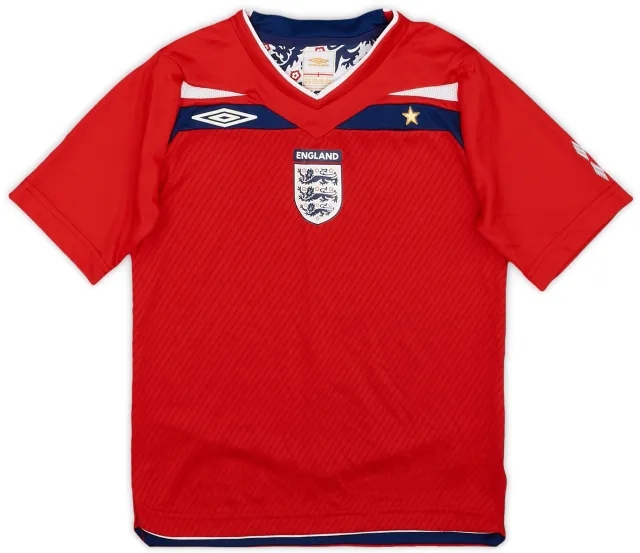 Umbro 2008-10 England Away Shirt - 9/10 - (6-7 Years)