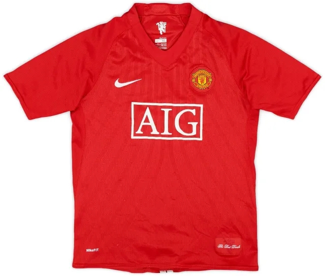 Nike 2008-09 Manchester United Home Shirt - 7/10 - (XL.Boys)