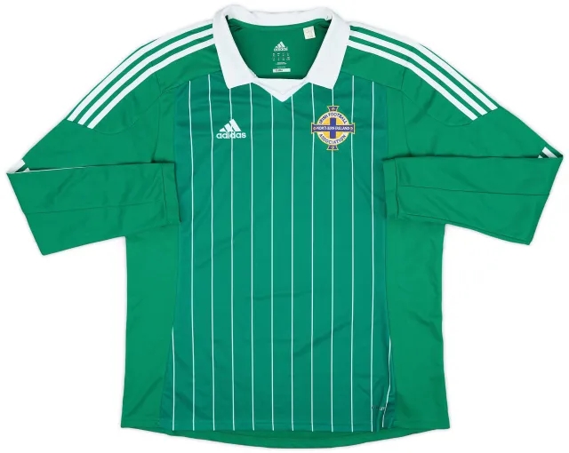 adidas 2012-13 Northern Ireland Home L/S Shirt - 7/10 - (XL)
