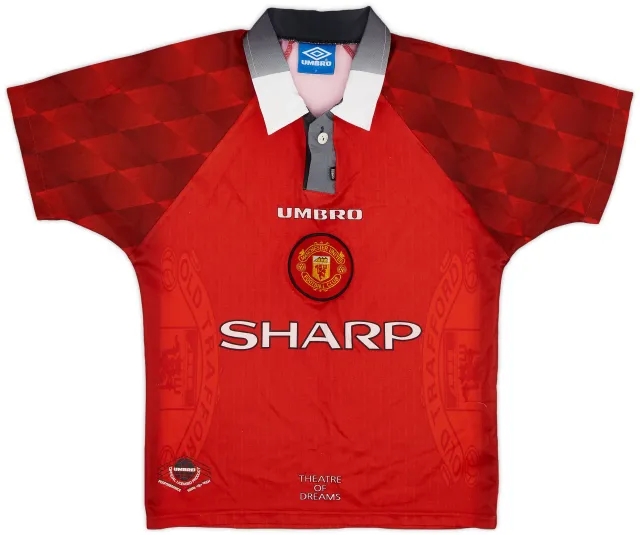 Umbro 1996-98 Manchester United Home Shirt - 9/10 - (Y)