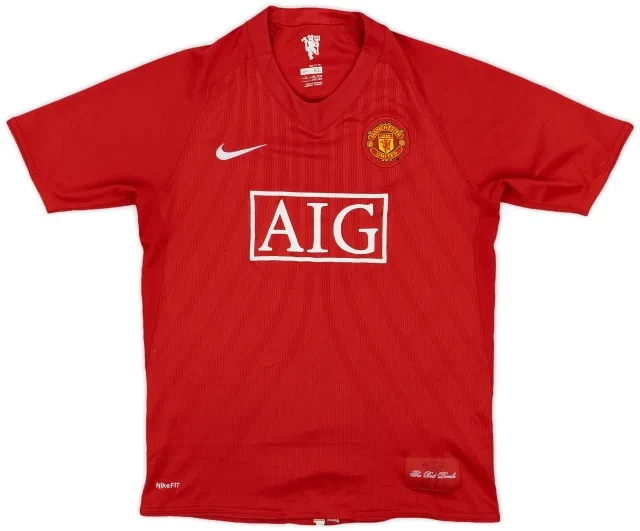 Nike 2007-09 Manchester United Home Shirt - 5/10 - (XL.Boys)