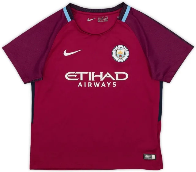 Nike 2017-18 Manchester City Away Shirt - 8/10 - (6-7 Years)