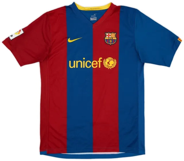 Nike 2006-07 Barcelona 'Signed' Home Shirt Eto'o #9 - 6/10 - (5-6 Years)