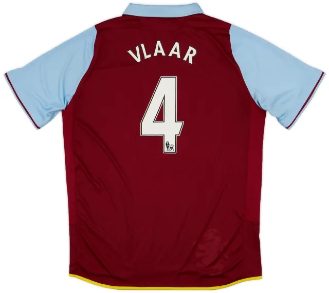 Macron 2012-13 Aston Villa Home Shirt Vlaar #4 - 6/10 - (XXL)