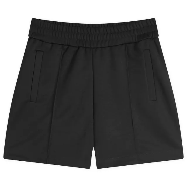 Palm Angels Men's Curved Logo Track Shorts Black