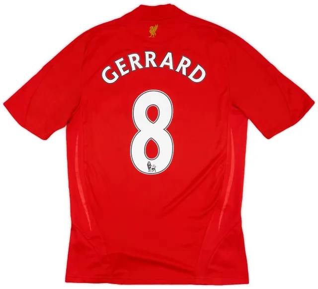 adidas 2008-10 Liverpool Home Shirt Gerrard #8 - 7/10 - (S)