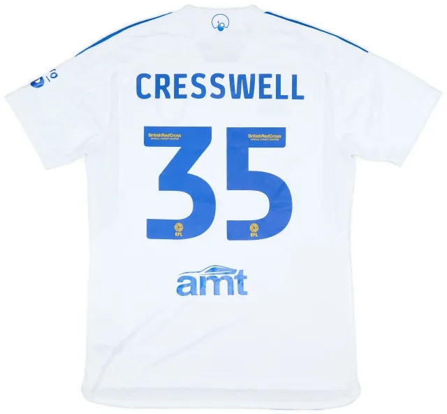 adidas 2023-24 Leeds Match Issue Home Shirt Cresswell #35