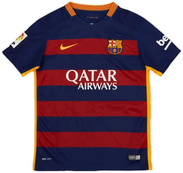 Nike 2015-16 Barcelona Home Shirt - 8/10 - (M.Boys)