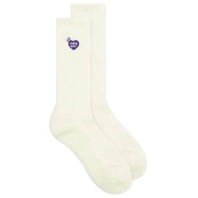 Human Made Men's Pile Heart Sock White