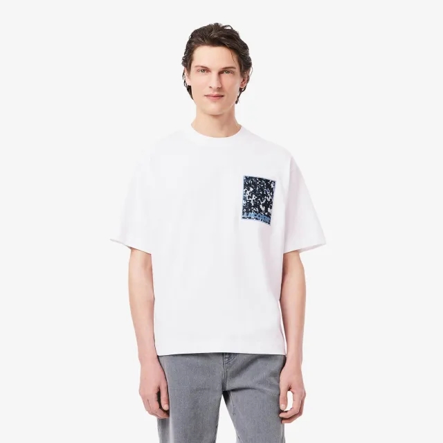Lacoste Loose Fit Thick Jersey T-shirt - White