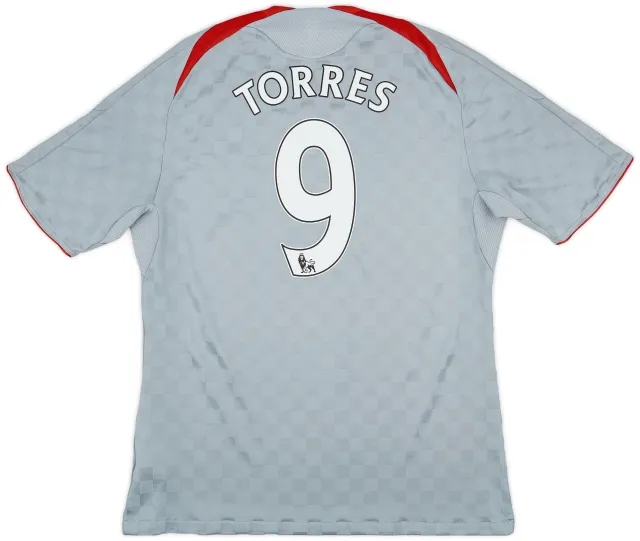 adidas 2008-09 Liverpool Away Shirt Torres #9 - 5/10 - (L)