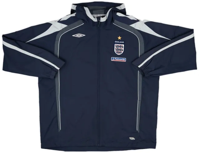2007-08 England Umbro Hooded Rain Jacket - 9/10 - (XXL)