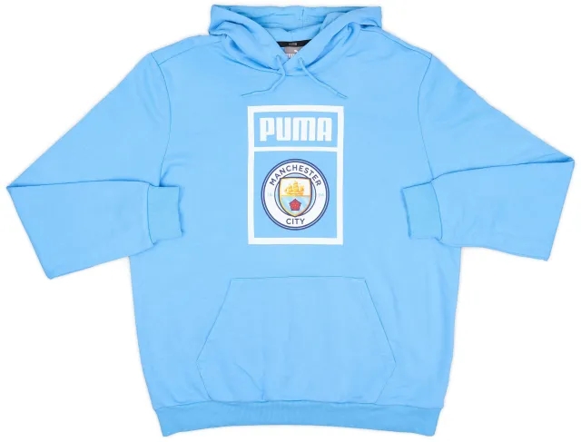 2019-20 Manchester City Puma Hooded Sweat Top - 9/10 - (XL)