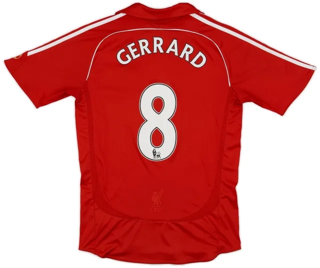 adidas 2006-08 Liverpool Home Shirt Gerrard #8 - 6/10 - (S)