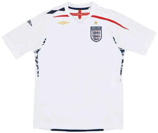 Umbro 2007-09 England Home Shirt - 8/10 - (L.Boys)