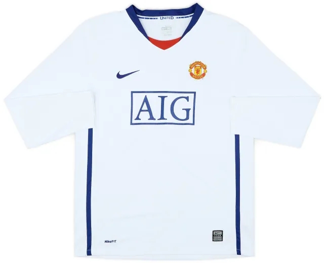 Nike 2008-10 Manchester United Away L/S Shirt - 6/10 - (XL.Boys)
