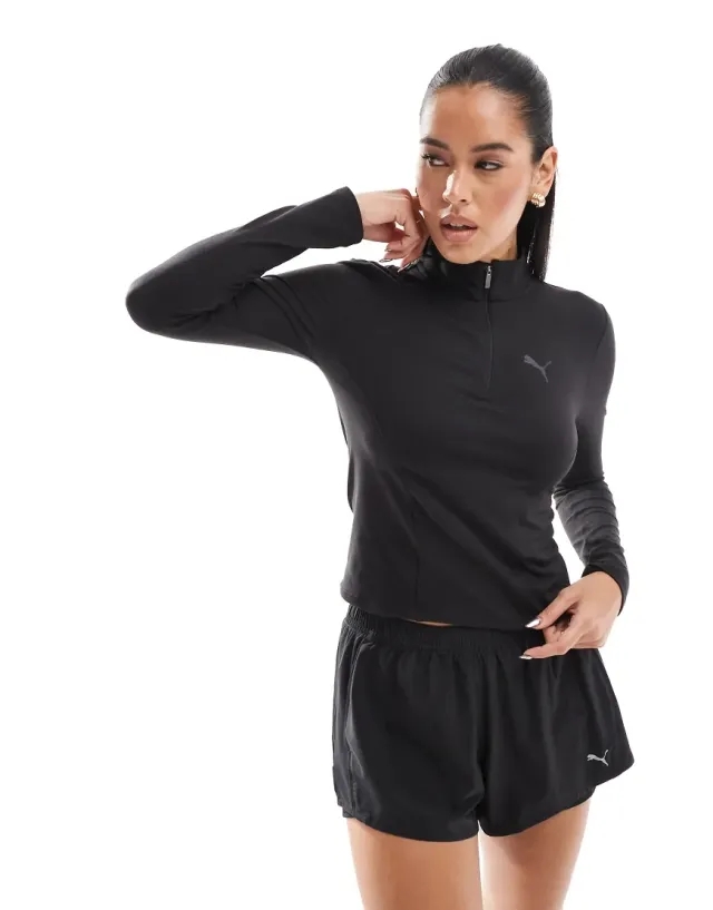 PUMA Train Regular Length Half-Zip Women, Black