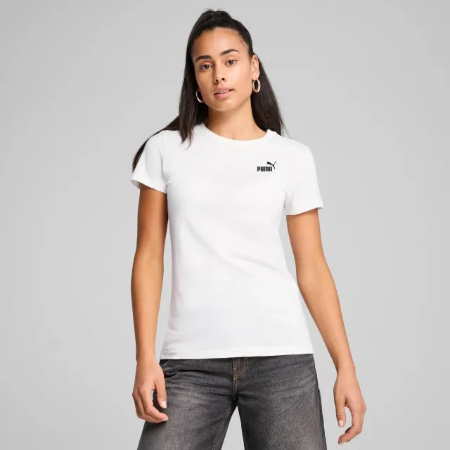PUMA Ess Small No. 1 Logo T-Shirt Women, White