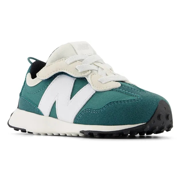 New Balance Kids' 327 NEW-B HOOK & LOOP in Green/White Synthetic
