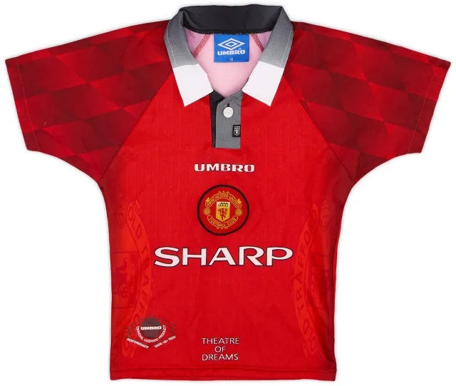 Umbro 1996-98 Manchester United Home Shirt - 9/10 - (S.Boys)