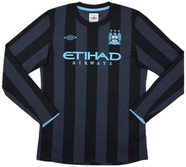 Umbro 2012-13 Manchester City Third L/S Shirt - 9/10 - (XL.Boys)