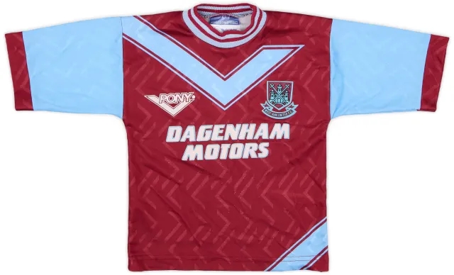 1993-95 West Ham Home Shirt - 8/10 - (S.Boys)