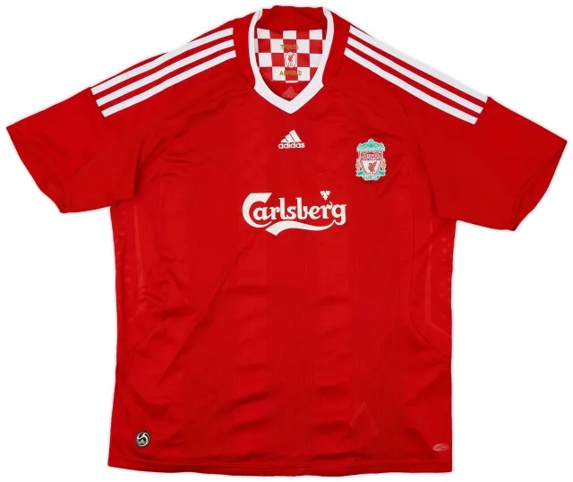 adidas 2008-10 Liverpool Home Shirt - 7/10 - (XL.Boys)