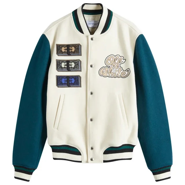 Off-White Men's Cash Wool Varsity Jacket