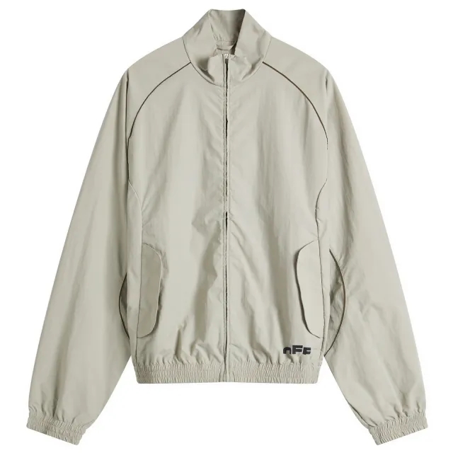 Off-White Men's Off Shared Nylon Track Top Light Grey