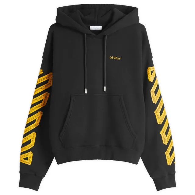 Off-White Men's Tape Arrow Skate Hoodie Black Citrus