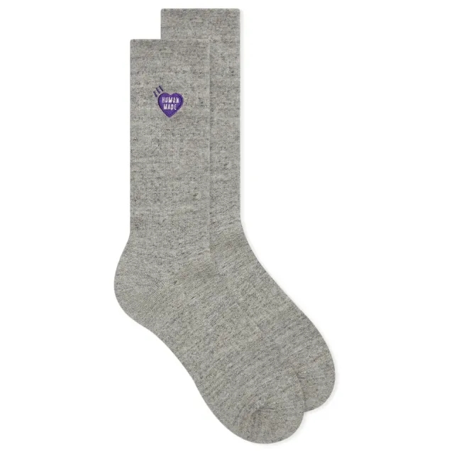 Human Made Men's Pile Heart Sock Grey