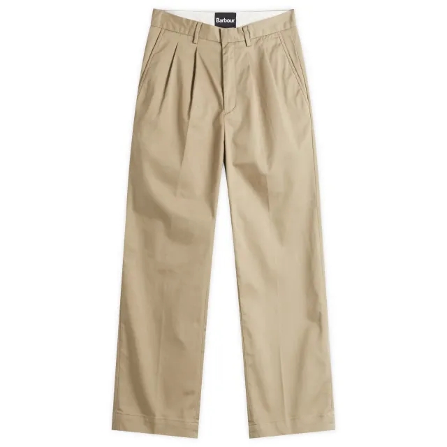 Barbour Men's Ted Relaxed Fit Chino Trousers Stone