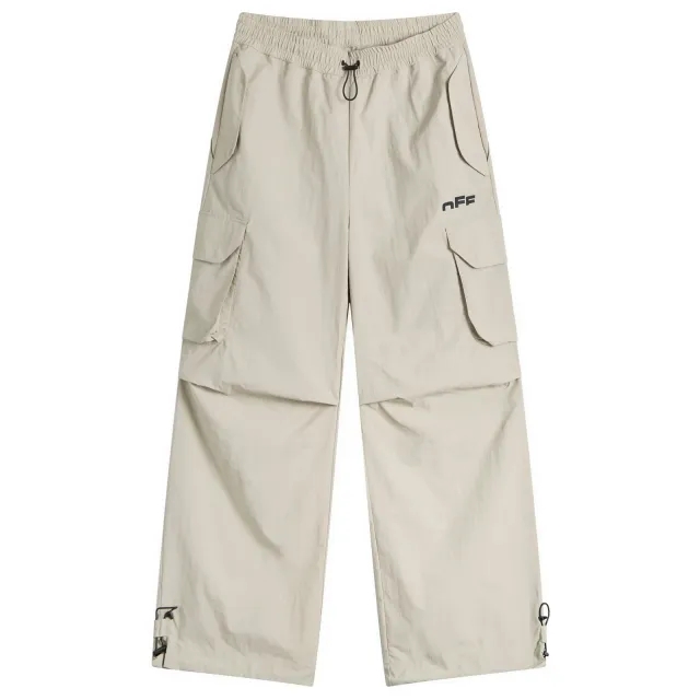Off-White Men's Off Shared Nylon Track Pants Light Grey