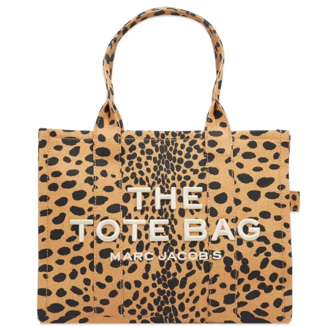 Marc Jacobs Women's The Large Tote Bag in Cheetah Canvas Black Multi