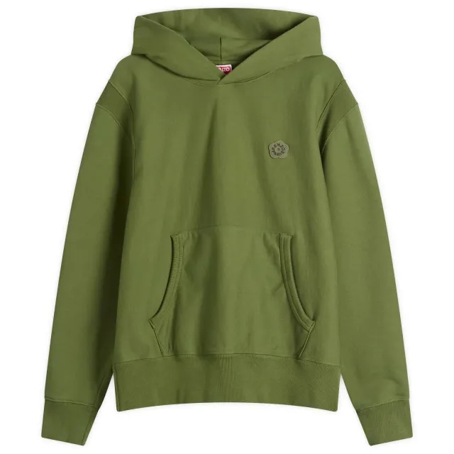 Kenzo Men's Gots Boke Flower 2.0 Embroidered Classic Hoodie Khaki