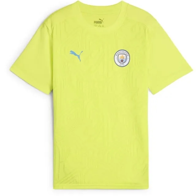 PUMA Manchester City Training Jersey Youth, Yellow Glow/Magic Blue