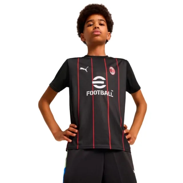 PUMA AC Milan Pre-Match Jersey Youth, Black/For All Time Red