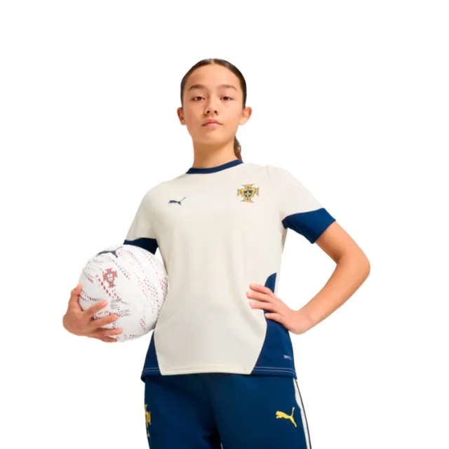 PUMA Portugal Training Jersey Youth, Sugared Almond/Persian Blue