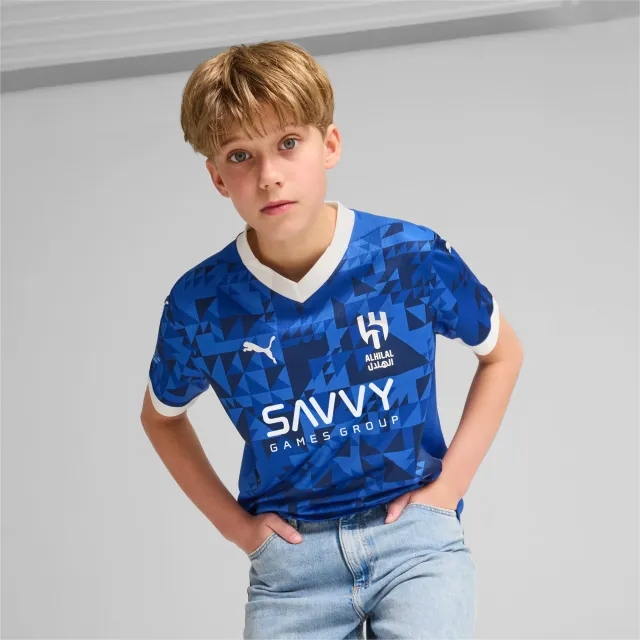 PUMA Al Hilal Saudi F.C. 24/25 Home Replica Jersey Youth, Blue Intense/White